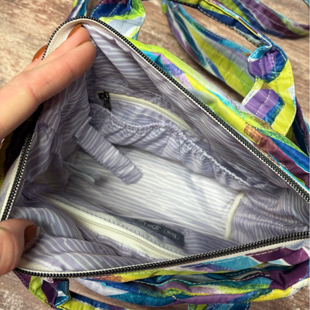 Lug | VGUC Dory Mini Crossbody Bag Brushstrokes Multi Quilted Multi-Pocket - Picture 6 of 12